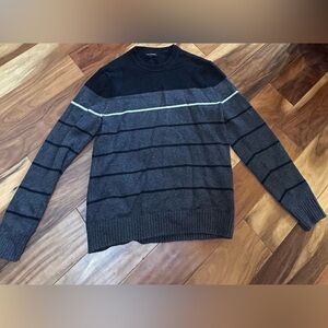 Banana republic gray striped sweater